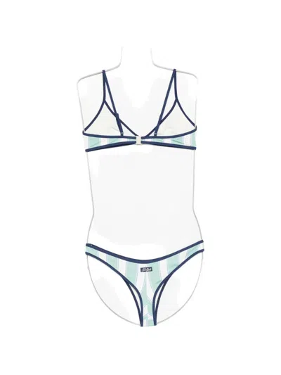 Mc2 Saint Barth Panamy Striped-pattern Bikini In Multi