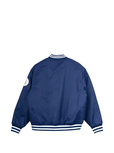Sinclair Logo-embroidered Bomber Jacket In Blue