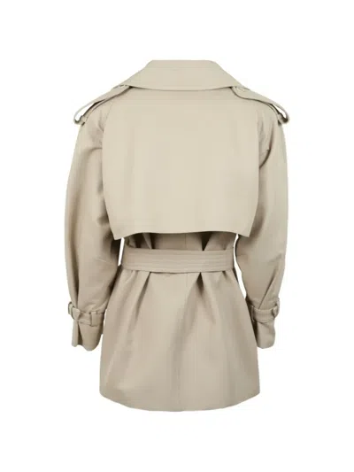 Max Mara Double-breasted Belted Jacket In Neutral