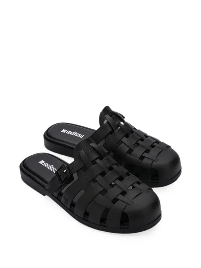 Melissa Possession Flat Mules In Black
