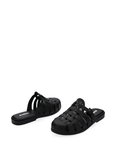 Melissa Possession Flat Mules In Black