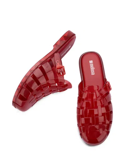 Melissa Possession Flat Mules In Red