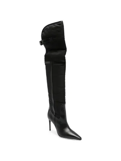 Dsquared2 Buckle-detail Pointed-toe Boots In Black