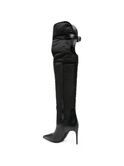 Dsquared2 Buckle-detail Pointed-toe Boots In Black