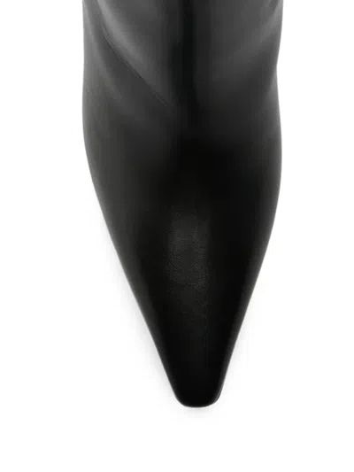 Dsquared2 Buckle-detail Pointed-toe Boots In Black