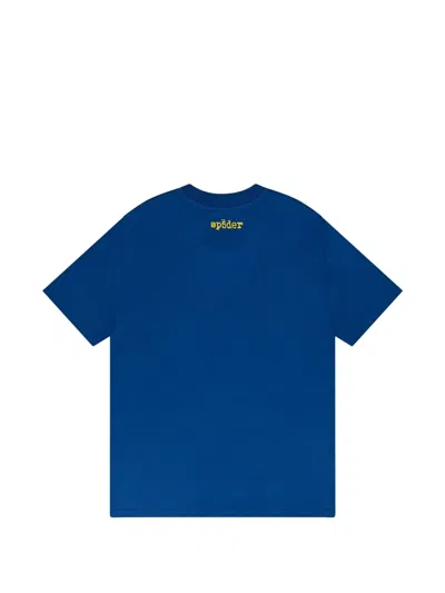 Sp5der Graphic-print T-shirt In Blue