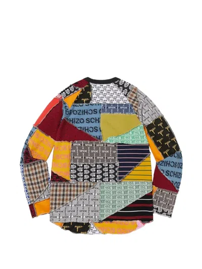 Supreme Patchwork Jacquard Long-sleeves T-shirt In Multi