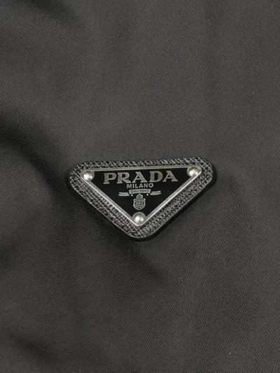 Pre-owned Prada Re-nylon Bomber Jacket In Black