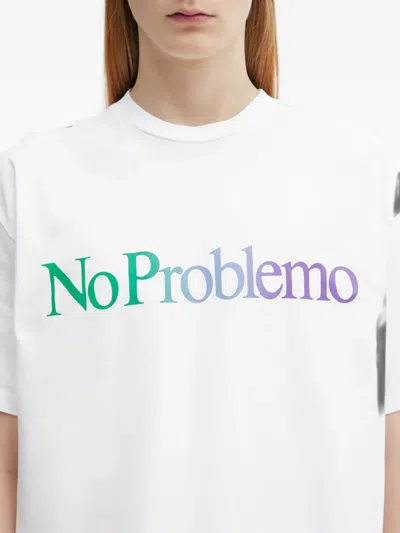 No Problemo Logo-print Oversized T-shirt In White