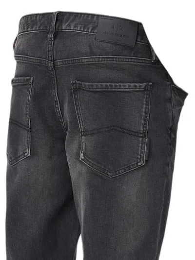 Armani Exchange Belt-loop Buttoned Jeans In Gray