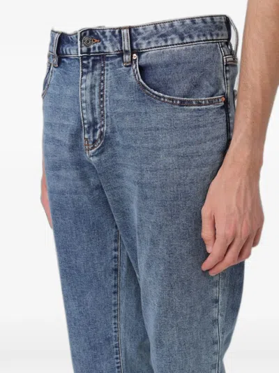 Armani Exchange Belt-loop Jeans In Blue