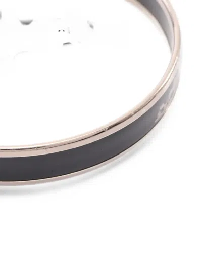 Pre-owned Hermes Logo-detail Bangle In Silver