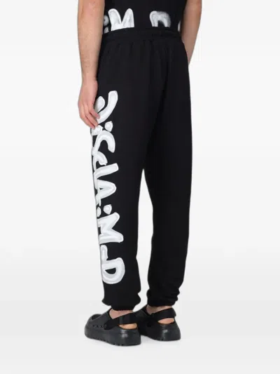 Disclaimer Logo-print Drawstring Track Pants In Black