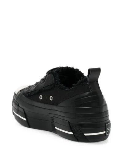 Y's Frayed-edge Platform Sneakers In Multi