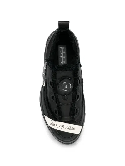 Y's Frayed-edge Platform Sneakers In Multi