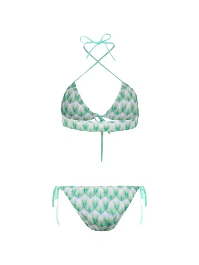 Missoni Zigzag-knit Triangle Bikini In Multi