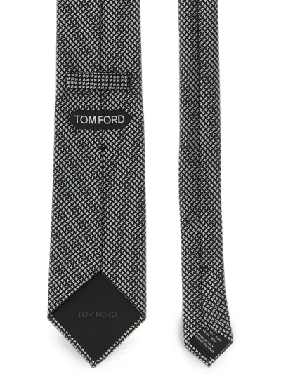 Tom Ford Silk Tie In Gray