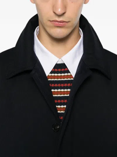 A.p.c. A. P.c. Concealed-button Coat In Blue