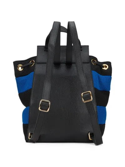 Moschino Striped Backpack In Blue