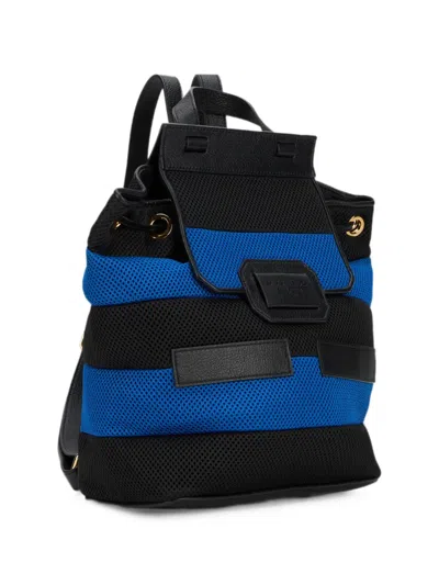Moschino Striped Backpack In Blue