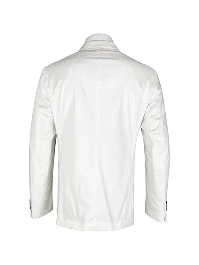 Manuel Ritz Double-breasted Peak-lapel Jacket In White