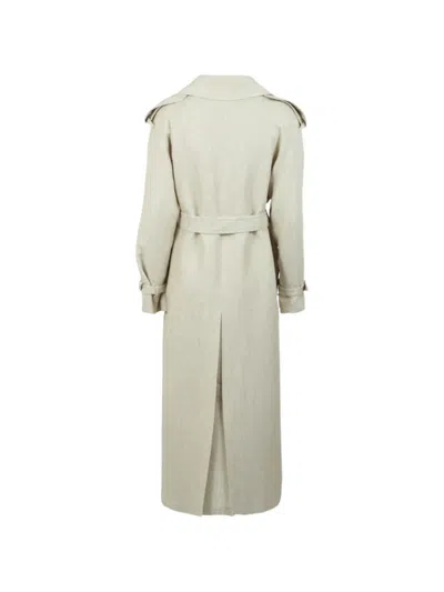 Max Mara Double-breasted Belted Coat In Neutral