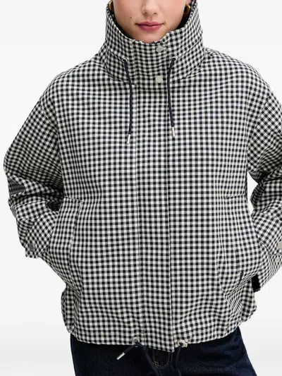 Barbour Bronwyn Showerproof Water Resistant Gingham Jacket In Black