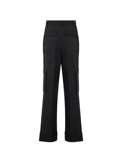 Moschino Logo-patch Cargo Pants In Black