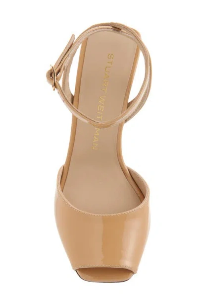 Stuart Weitzman Val Ankle Strap Sandal In Neutral