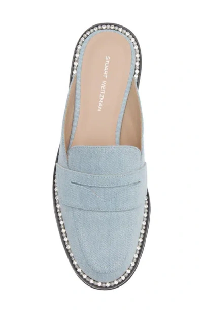 Stuart Weitzman Monty Mule In Blue