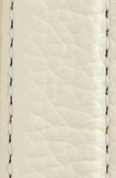 Vince Stitched Feathered Edge Belt In White
