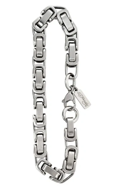 Ed Hardy Interlinked Bracelet In Metallic