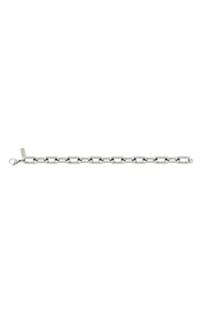 Ed Hardy Rectangle Link Bracelet In Metallic