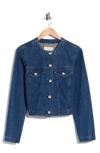 Rag & Bone Dora Denim Jacket In Blue
