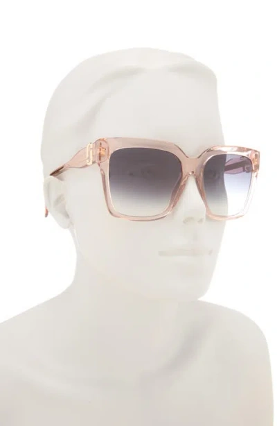 Marc Jacobs 53mm Gradient Rectangular Sunglasses In Pink