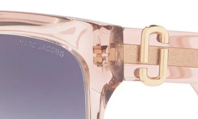 Marc Jacobs 53mm Gradient Rectangular Sunglasses In Pink