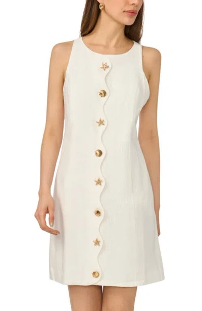 Halogen ® Shell Button Front A-line Dress In White