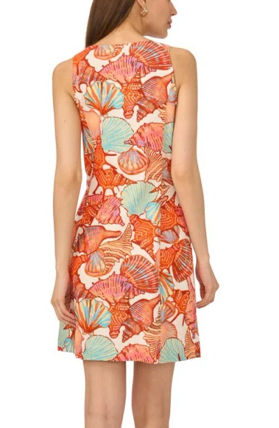 Halogen ® Shell Button Front A-line Dress In Multi