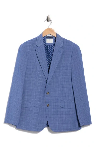Construct Plaid Two-button Sport Coat In Blue