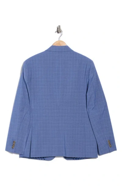 Construct Plaid Two-button Sport Coat In Blue