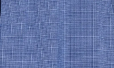Construct Plaid Suit Pants In Blue