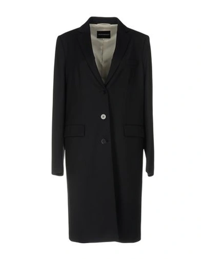 Emporio Armani Coat In Dark Blue