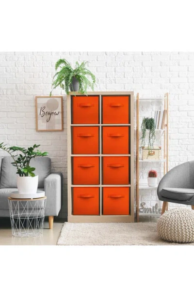 Sorbus 6-pack Collapsible Storage Cube In Orange