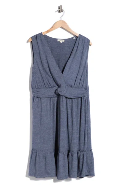 Max Studio Front Knot Tiered Dress In Multi