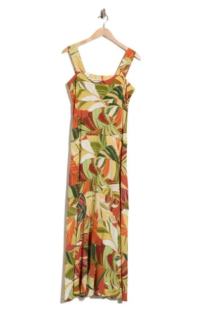 Halogen ® Thick Strap Empire Waist Maxi Dress In Multi
