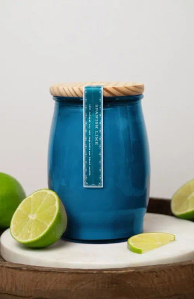Barr-co. Barr-co Grapefruit Barrel Candle In Blue