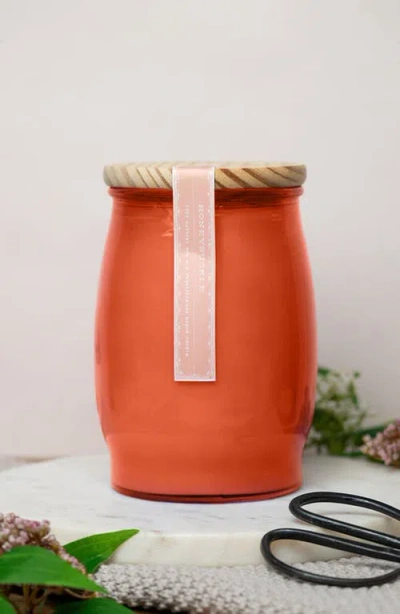 Barr-co. Barr-co Grapefruit Barrel Candle In Red