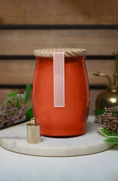 Barr-co. Barr-co Grapefruit Barrel Candle In Red