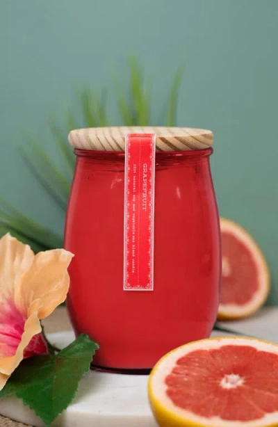 Barr-co. Barr-co Grapefruit Barrel Candle In Pink