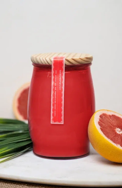 Barr-co. Barr-co Grapefruit Barrel Candle In Pink